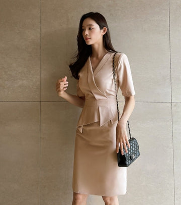 Cellmond Peplum H Line One Piece